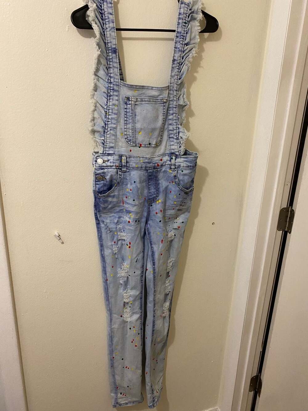 Thrill Jeans Paint Splatter Ripped Jeans